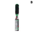 Double-sided Professional Barber Neck Dusting Horse Hair Brushes Oil Head Brush Face Mustache Salon Cleaning Hair Cutting Comb Qme B