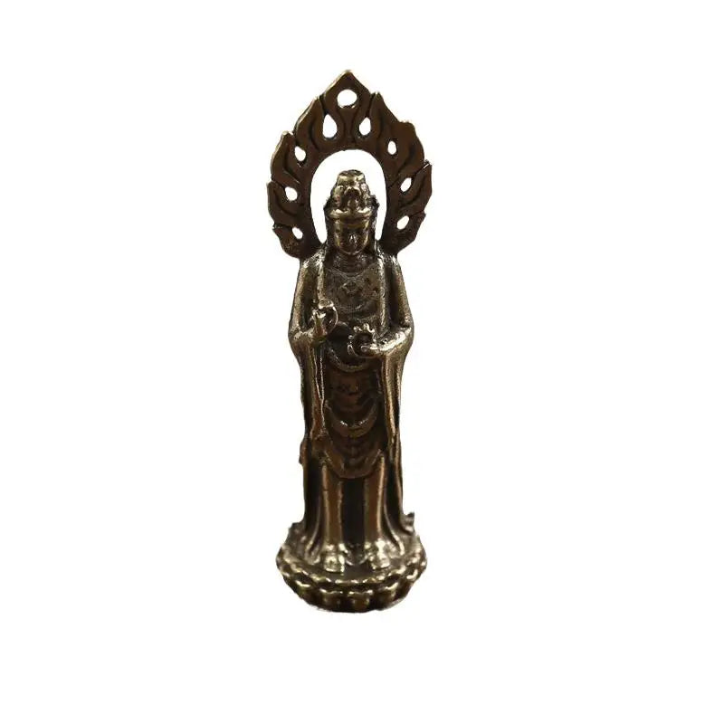 Handicraft Buddhist Decor Buddha Guanyin Statue Bodhisattva Desktop Qme