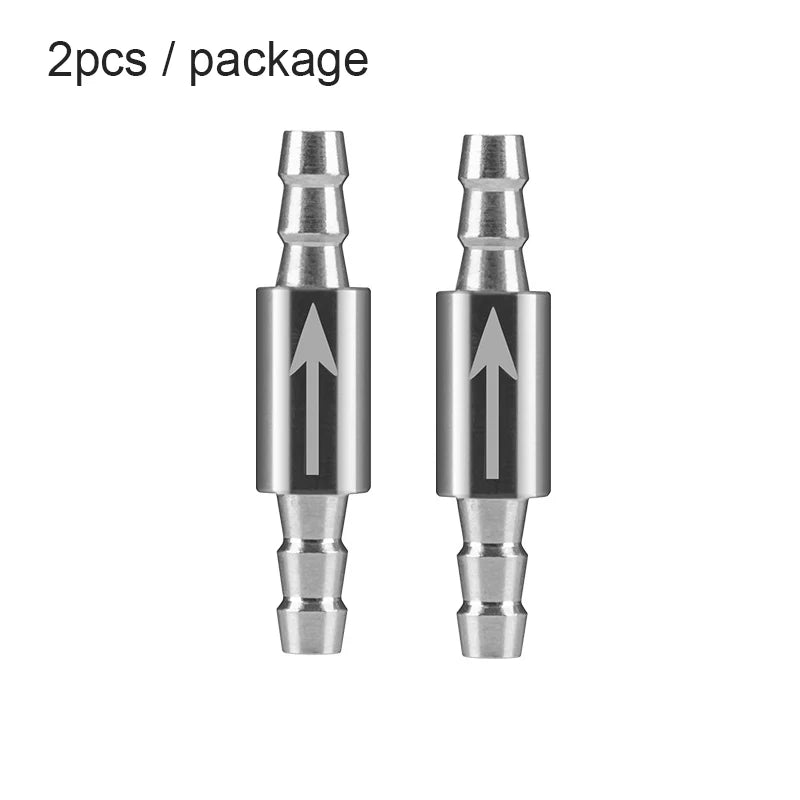 2pcs CO2 Check Valve Stainless Steel Anti Return Water Aquarium Carbon Dioxide Diffuser Gas Equipment Fish Tank Accessories Qme 2pcs
