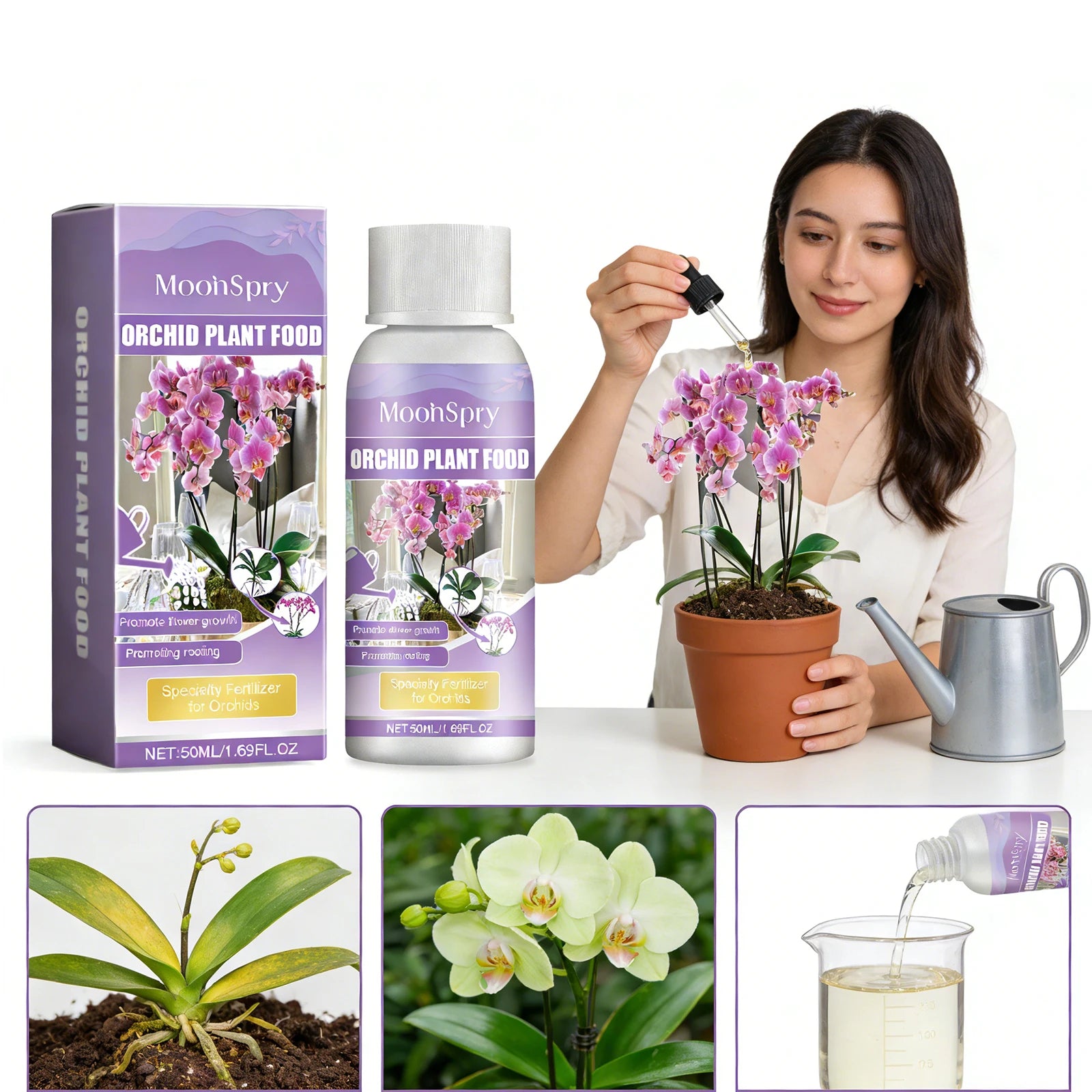 Orchid Plant Growth Agent Effectively Promoting Root Differentiation and Growth Extend Flowering Period Orchid Nutrient Solution Qme
