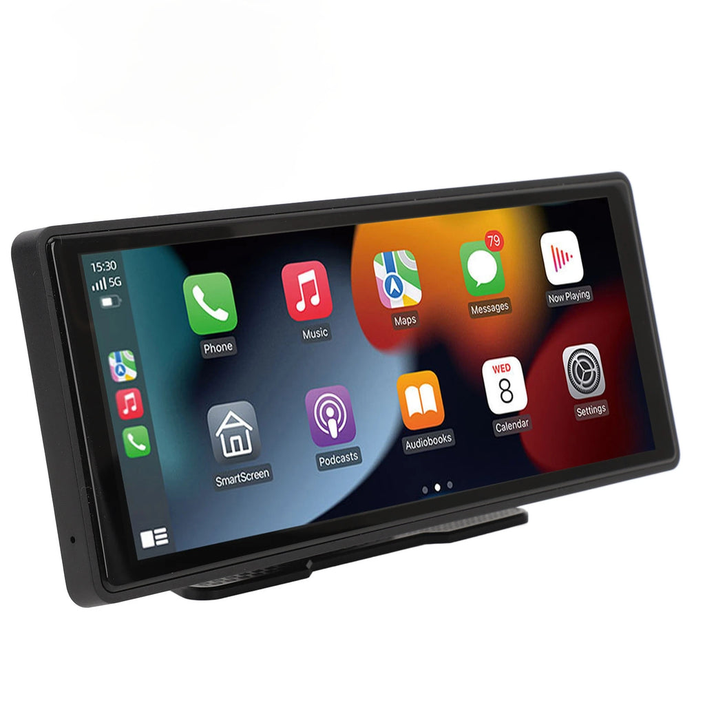 10.26 inch Portable Car Stereo Wireless CarPlay Auto Universal Voice Control GPS Navigation AUX Touch Screen Qme