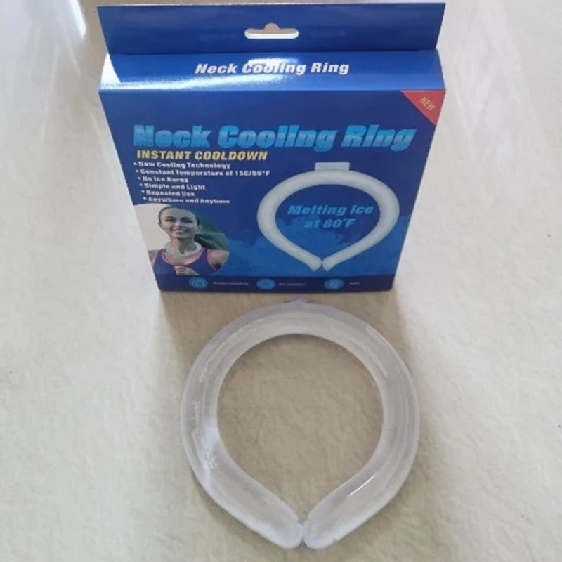 Outdoor Summer Neck Cooler Camping Climbing Cooling Ring Tool Hiking Qme one size white