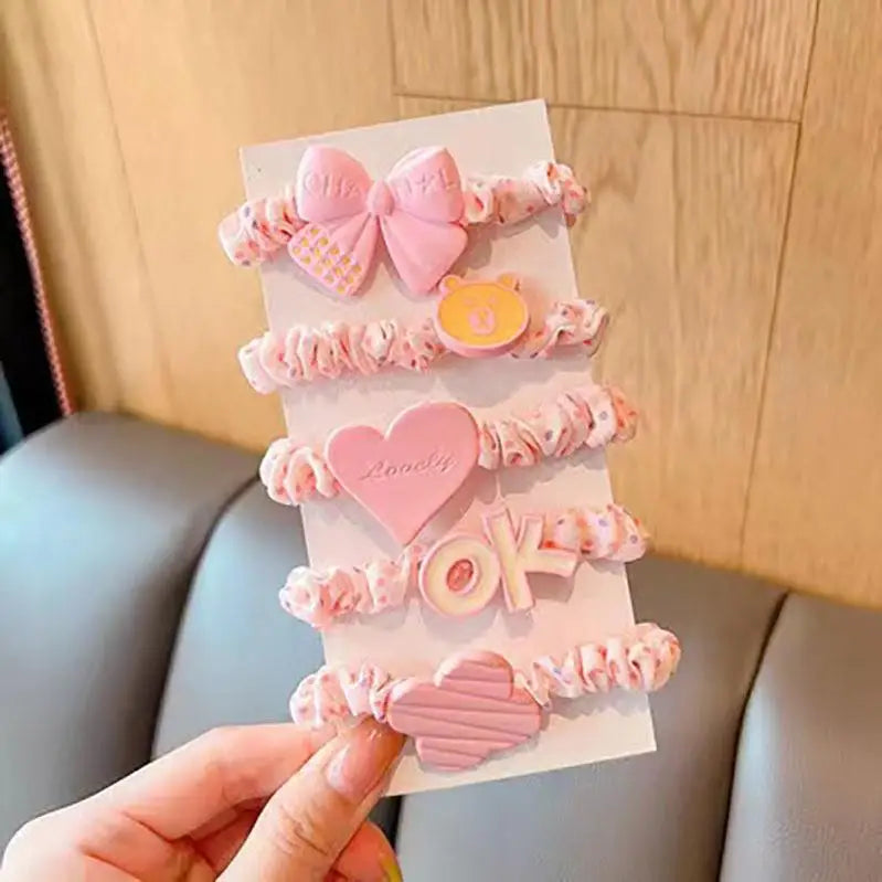 Clow Mi Cartoon Hair Tie Cute Gentle Clips Accessories Students Qme 5