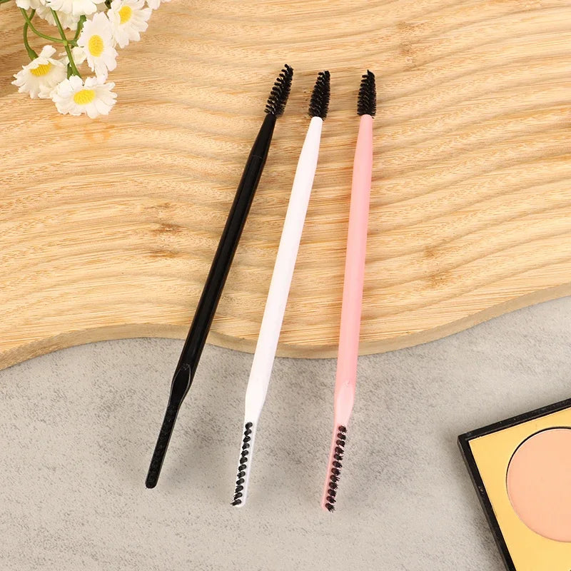 Double Headed Eyebrow Brush Eyelash Comb Shaper Eye Brow Grooming Qme