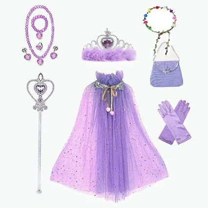 Elsa Princess Crown Magic Wand Frozen Inspired Girls Tiara Hair Qme purple