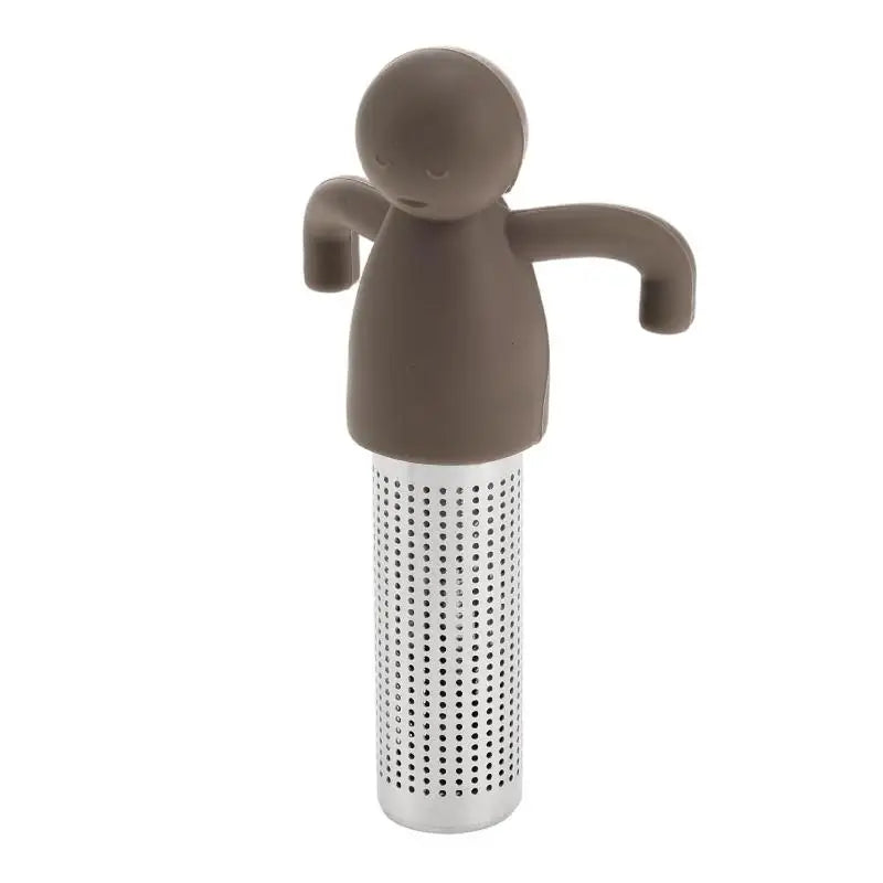 Stainless Steel Creative Human-shaped Tea Infuser Kitchen Home Use Qme one size Coffee
