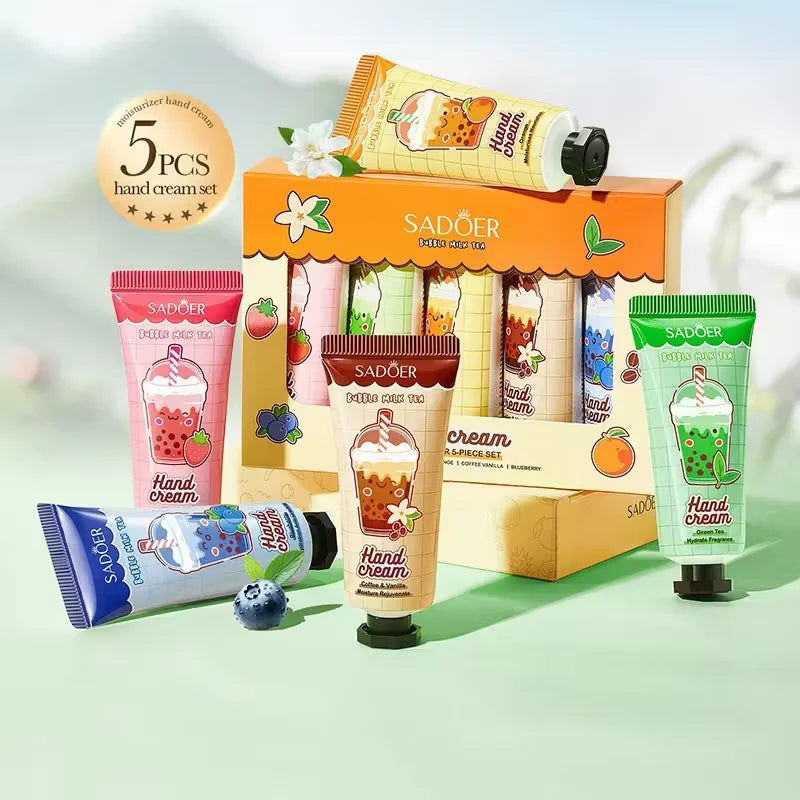 Milk Tea Fruit Fragrance Hand Cream Moisturizing Nourishing Anti-dry Qme