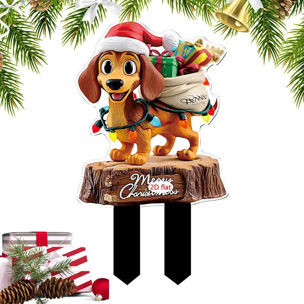 Christmas Yard Stake Decoration Decorative Garden Stakes Decor 2D Qme SCD7543 China Mainland