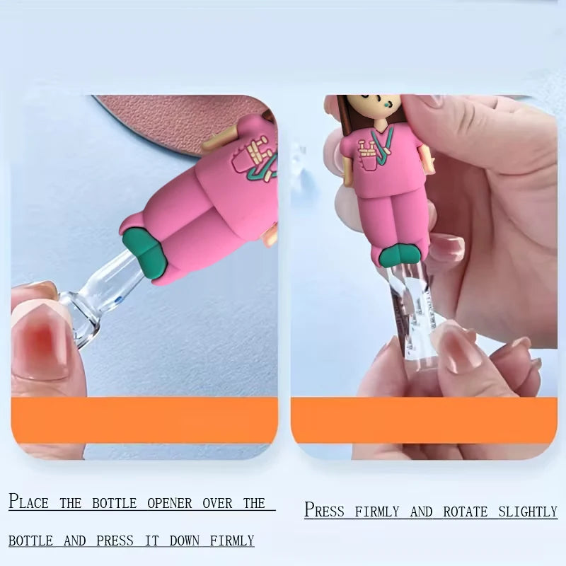 Ampoule Bottle Opener Keychain Syringe-shaped Cutter Nurse Doctor Aid Qme