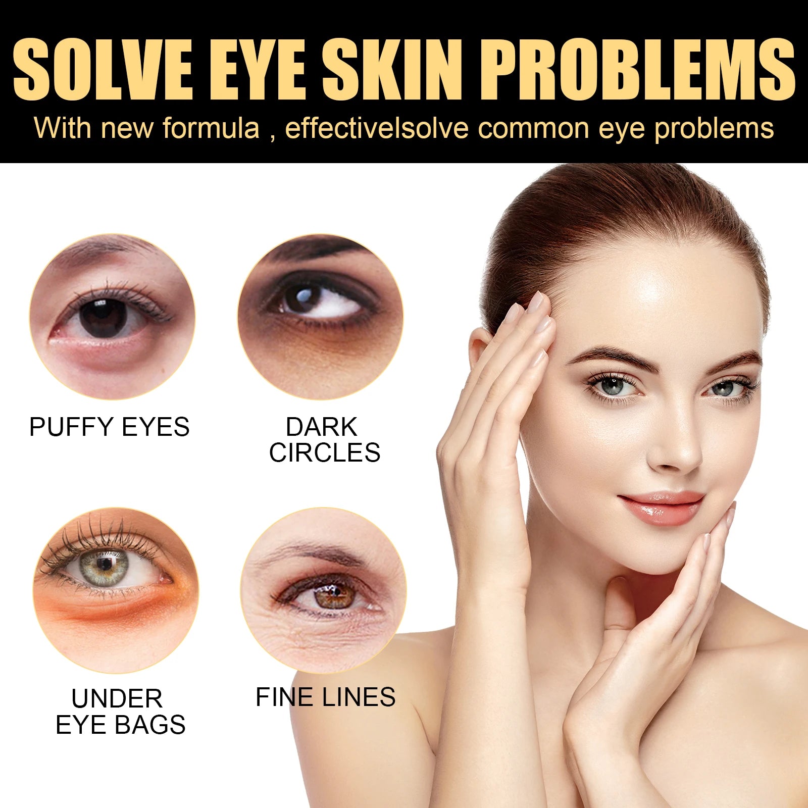 Instant Firming Eye Cream Firming Skin Around Eyes Reduce Dark Circles Eye Bags Moisturizing Eye Massage Cream Skin Care 15ml Qme