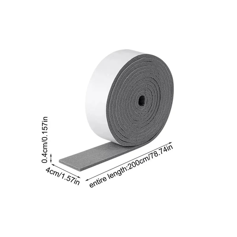 1 roll Window Anti-condensation Strips Glass Water Absorb Sticker Window Condensation Absorbent Strips Moisture Absorbers Qme 1Roll Grey 4X200cm 4mm