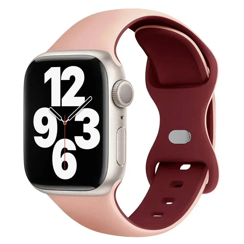 Silicone Band Apple Watch 10 9 8 7 6 5 4 3 SE Strap IWatch Ultra 2