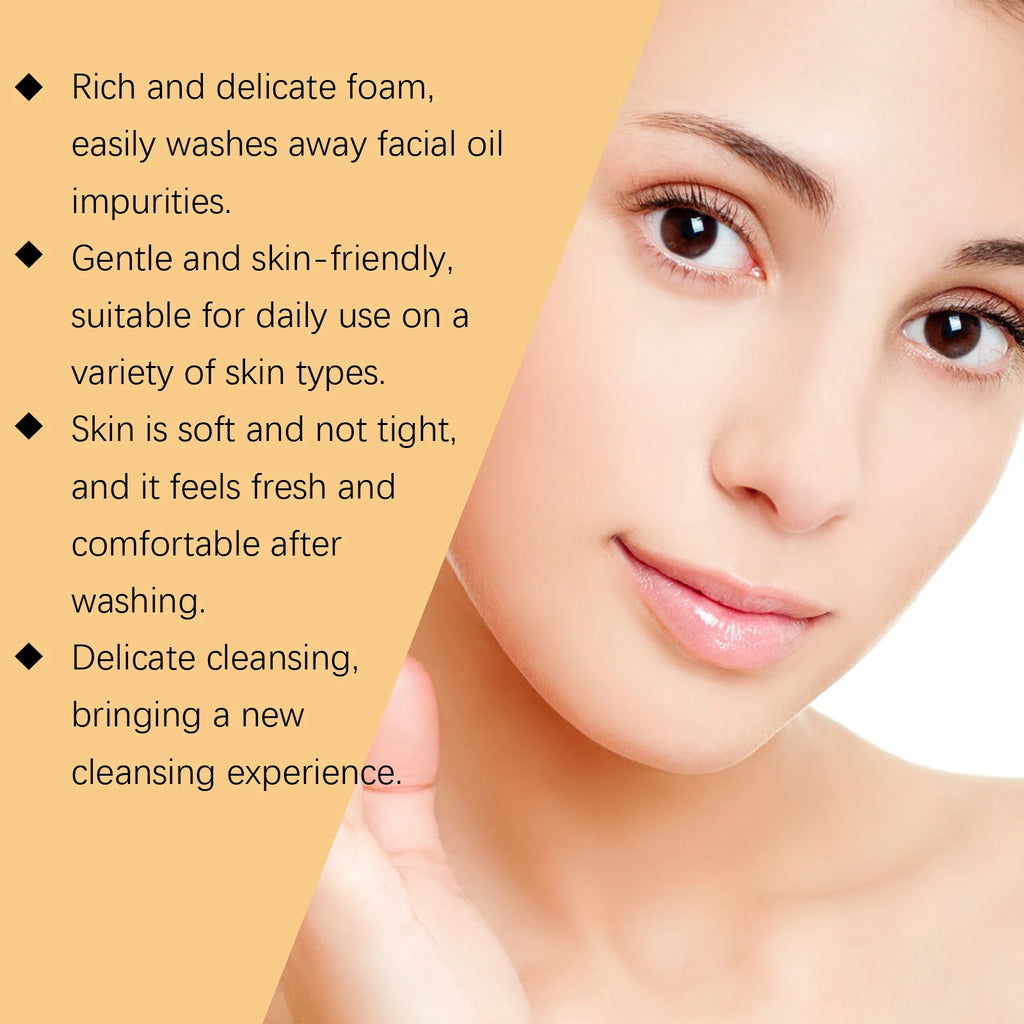 Centella Facial Cleanser Gentle Deep Cleansing Foam Oil Control Soothing Refreshing Pore Care Moisture Lock for Soft Smooth Skin Qme