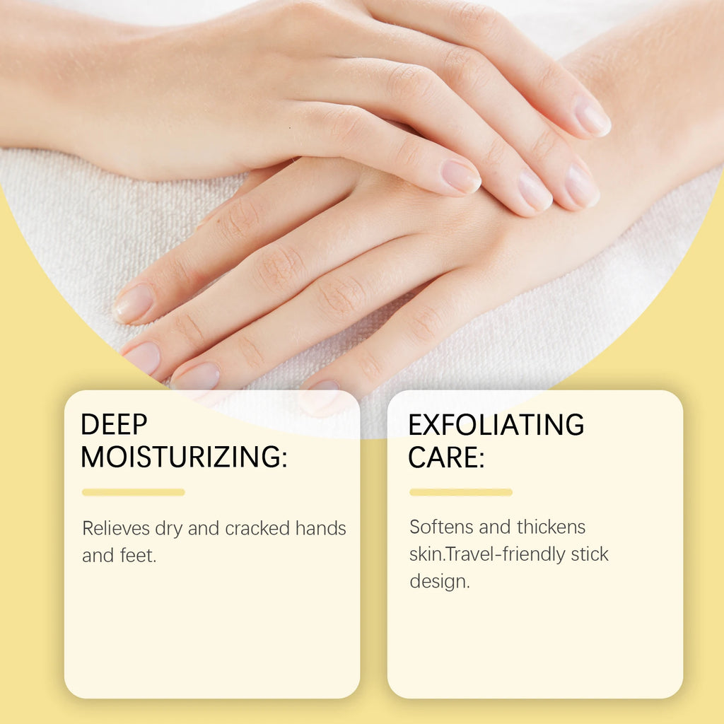 Hand Foot Moisturizing Stick Anti-Cracking Feet Exfoliating Removal Dead Skin Smooth Soft Skin Hand Feet Nourishing Care Balm Qme