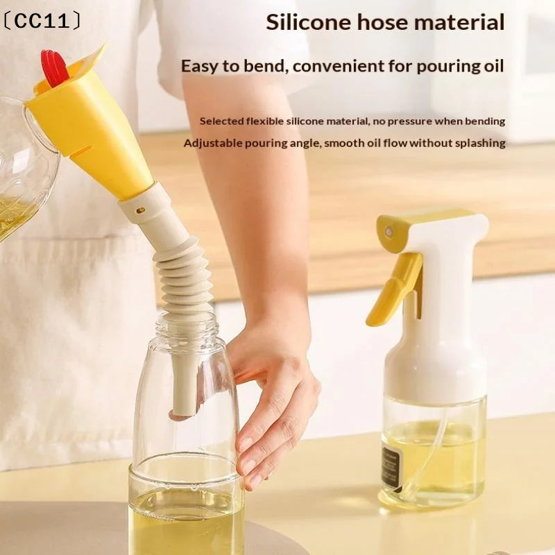 Plastic Refueling Funnel Portable Folding Telescopic Hose Bayonet Qme
