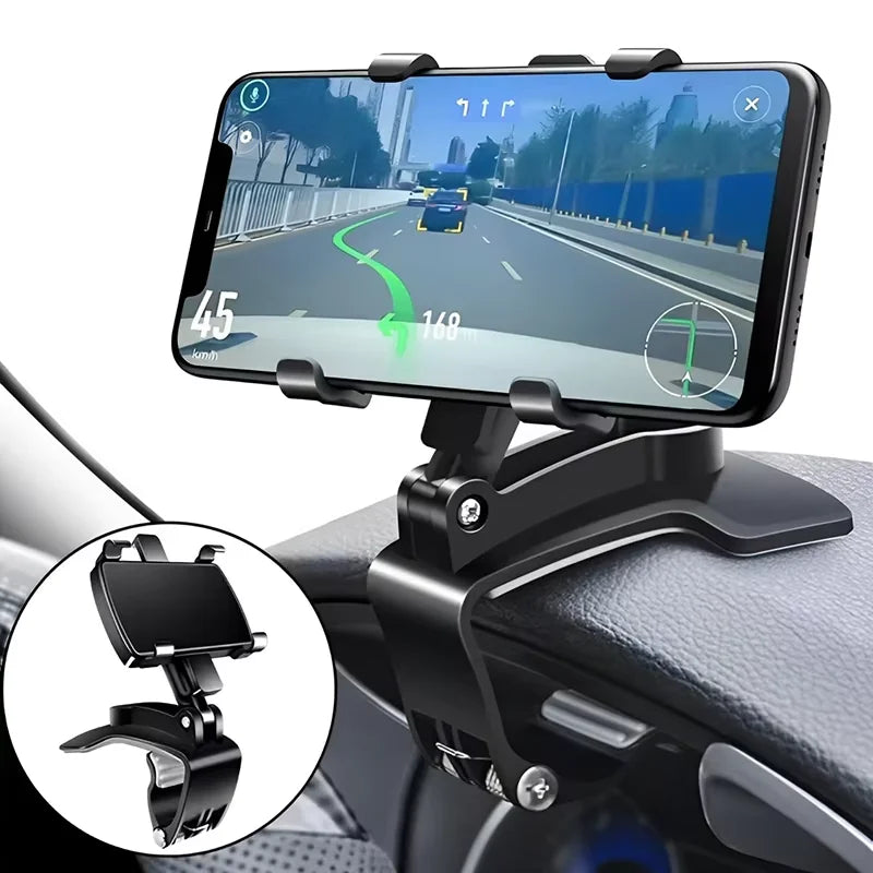 Universal Car Mobile Phone Holder Navigation Stand Dashboard Car Clip Mount GPS Display Bracket For iPhone Samsung Xiaomi Phone Qme