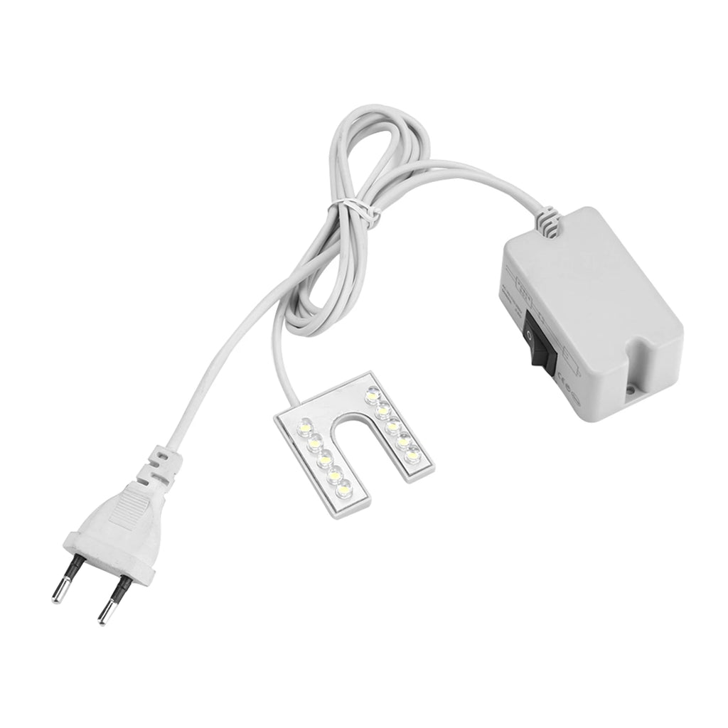 Sewing Machine LED Lamp LED Light Flexible Gooseneck Lamp with Magnetic Base for Sewing Machine Working Gooseneck Lamp Qme WHITE