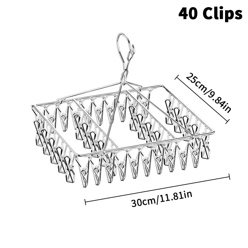 Laundry Hanger Clothesline Dryer Bra Towel Rack Clothes Airer Peg Qme C