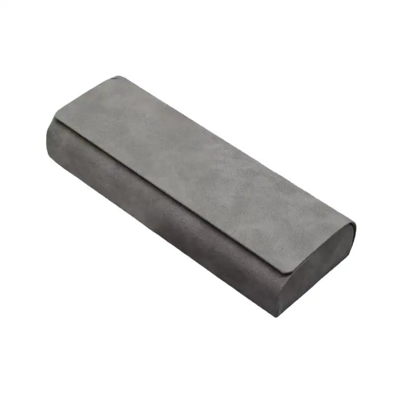 Hard-shell Spectacle Case Men Women Glasses PU Leather Portable Qme Gray