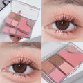 Six-color Eyeshadow Palette Soft Delicate Pearlescent Matte Earth-tone Qme 02