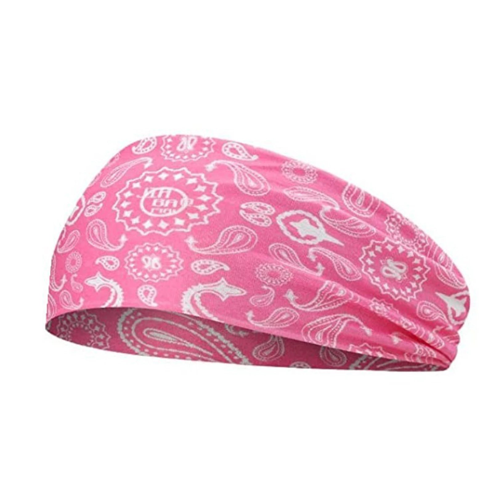 Unisex Ethnic Style Printed Running Fitness Headband for Sports Yoga Sweatproof High Elastic Cotton Fashion Headscarf Accessory Qme C One Size