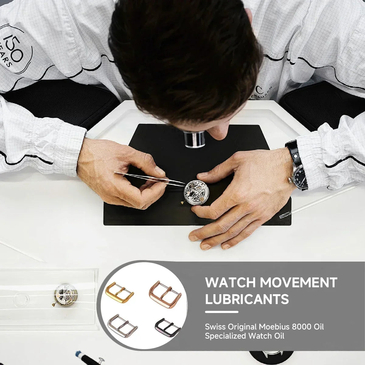 Stainless Steel Watch Pin Buckle 8/10/12/14/16/18/20/22/24mm Replace Metal Silver Black Watchbands Strap Clasp Watch Accessories Qme