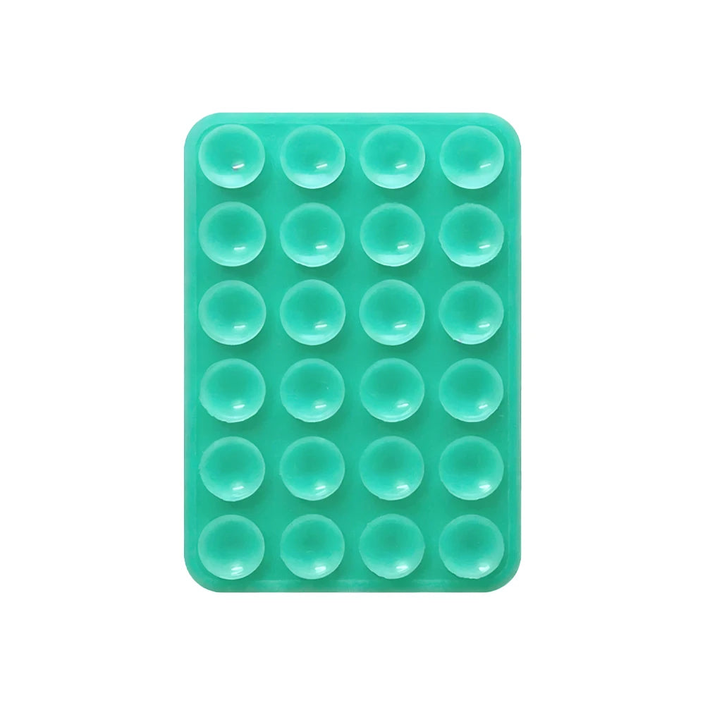 Double-Sided Suction Cup Phone Mount, Silicone Suction Phone Case Adhesive Sticky Phone Grip Hands-Free Phone Grip Phone Stand Qme Lake Green
