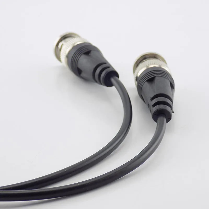 3pcs Coaxial DC Power Pigtail Cable BNC Male to Female Connector for CCTV Surveillance Qme