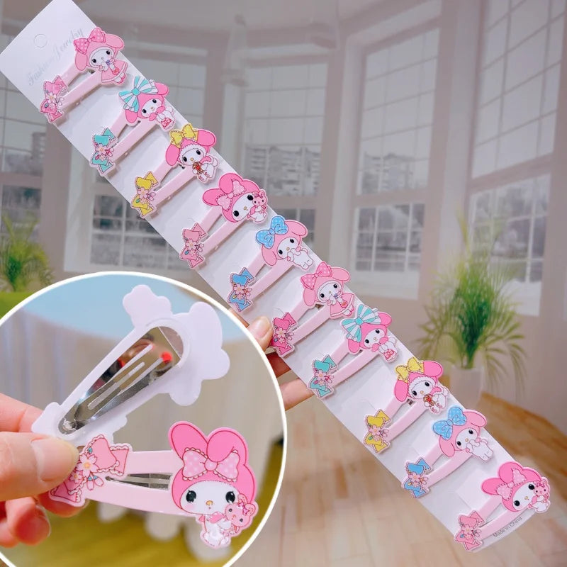 Hello Kitty Kuromi Cartoon BB Clips Hair Clips Student Hair Clips Snap Clips Bang Clips Qme
