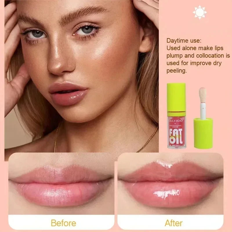 Clear Lip Gloss Crystal Jelly Lasting Moisturizing Lip Oil No Sticky Sexy Gloss Korean Fashion Liquid Lipstick Makeups Lip Care Qme