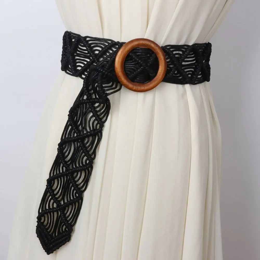 Dress Waistbands Accessories Waist Rope Beach Wax Ethnic Belts Qme