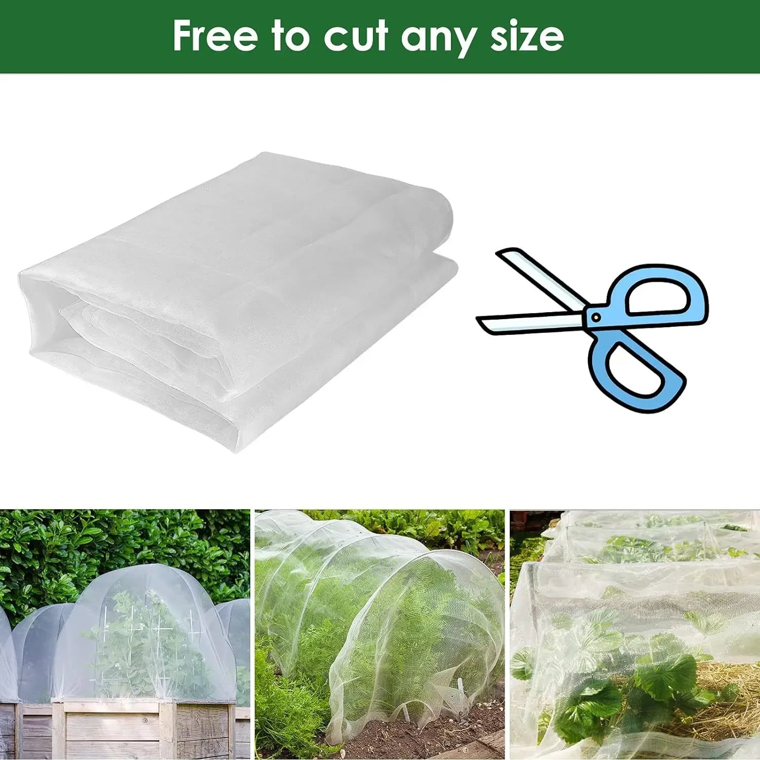 Garden Plant Insect Netting Vegetable, Flower and Fruit Care Cover Netting Pest Control Bird-proof 60 Mesh Protective Netting Qme