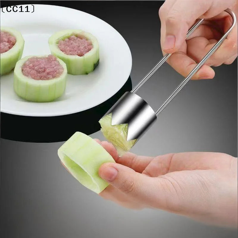 Stainless Steel Corer Tool Fruits Veggies Like Apples Peppers Qme