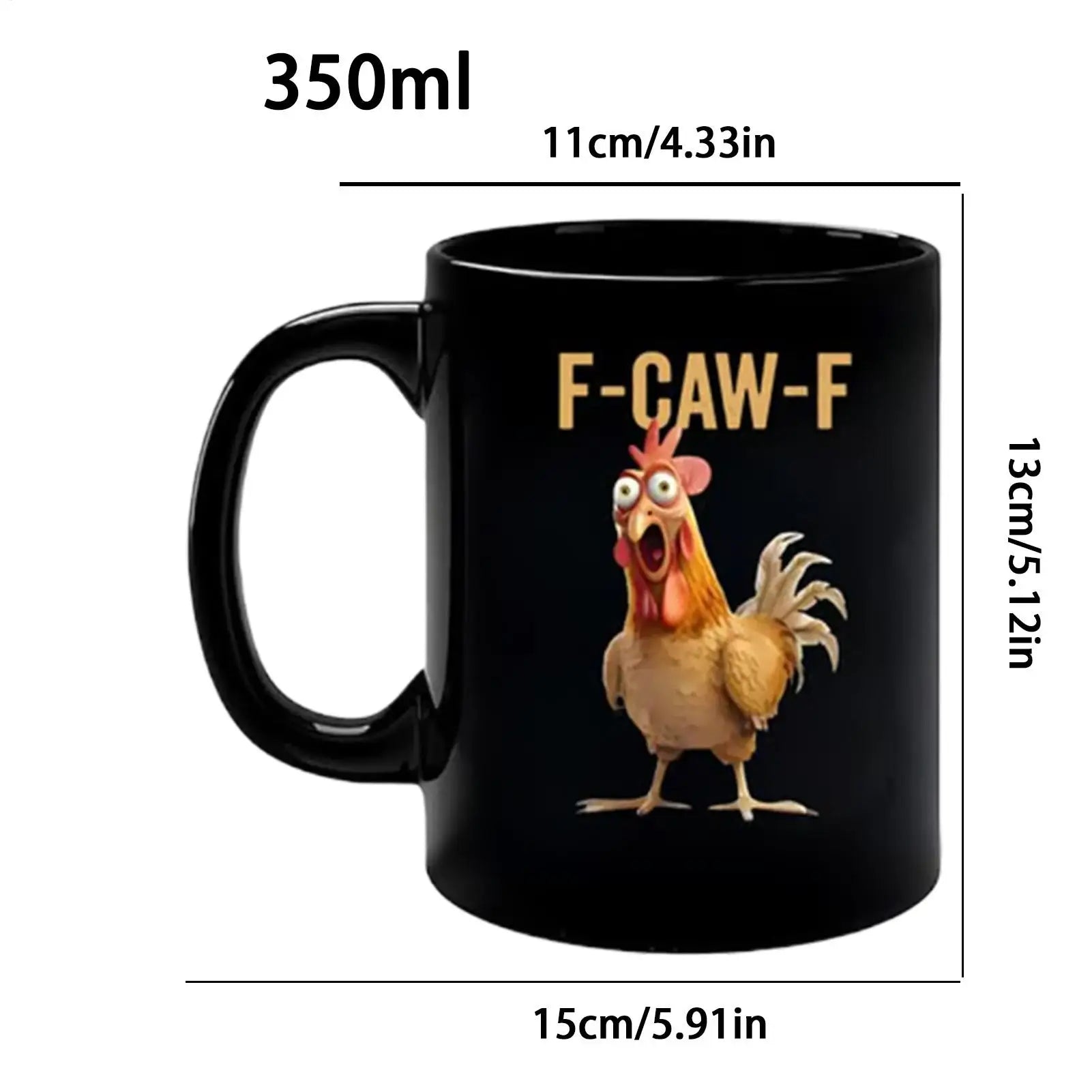 Coffee Cup Funny Drinkware Decoration Ceramic Coffe Mug Rooster Motif Qme