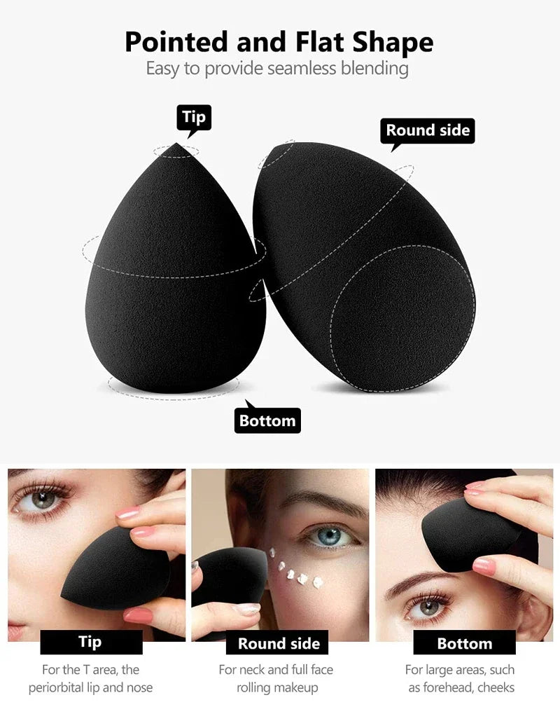 Triangle Velvet Powder Puff Wet Dry Loose Powder Liquid Cosmetic Soft Plush Powder Puff Makeup Foundation Washable Makeup Tool Qme