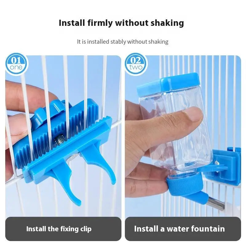 Hanging Water Dispenser Easy Clean Install Pets Dispensers Bird Cage Qme