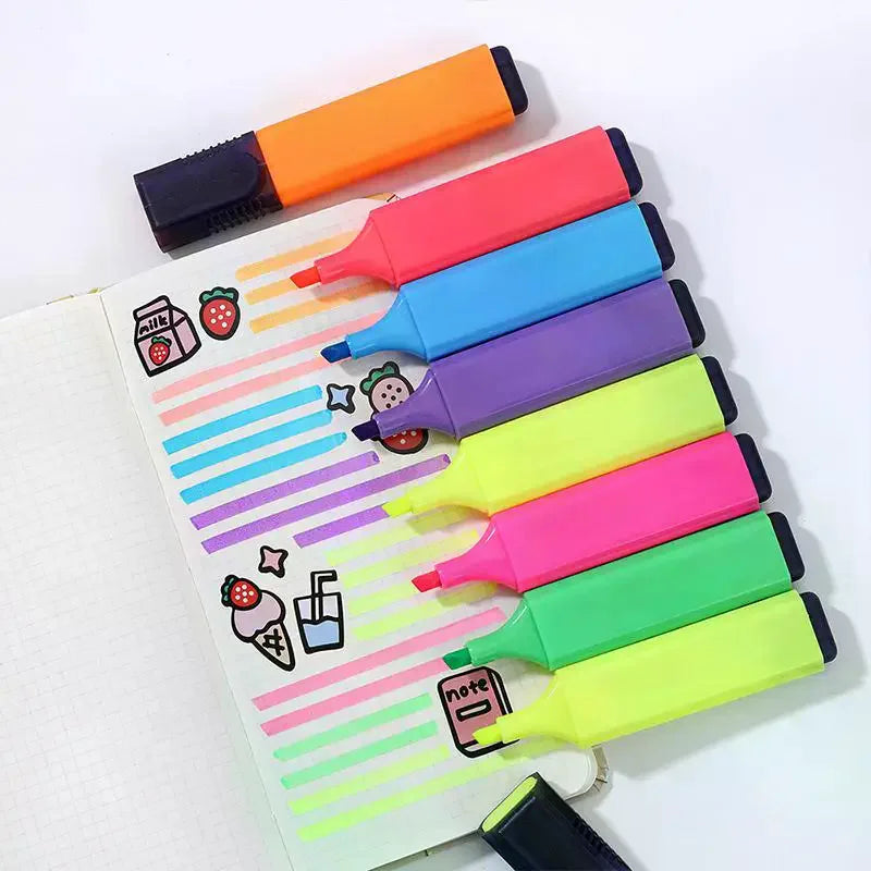 Light Drawing Key Marker Pens 4 6 8 Colors Creative Highlight Smooth Qme