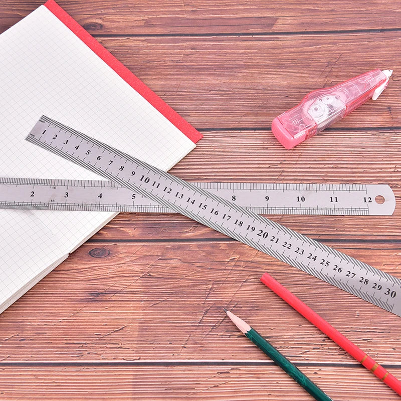 METAL RULER Stainless Steel Straight Edge Drawing Cutting Non Skid Qme