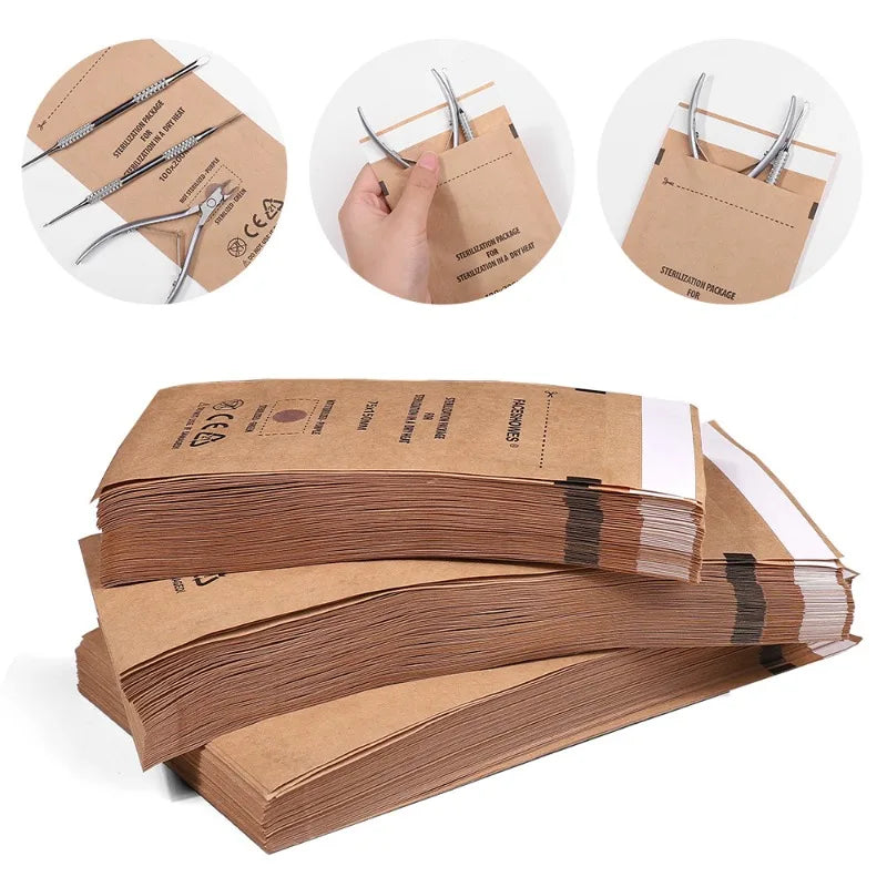 Manicure Kraft Bags Disposable Nail Art Storage Practical Tools Salon Qme