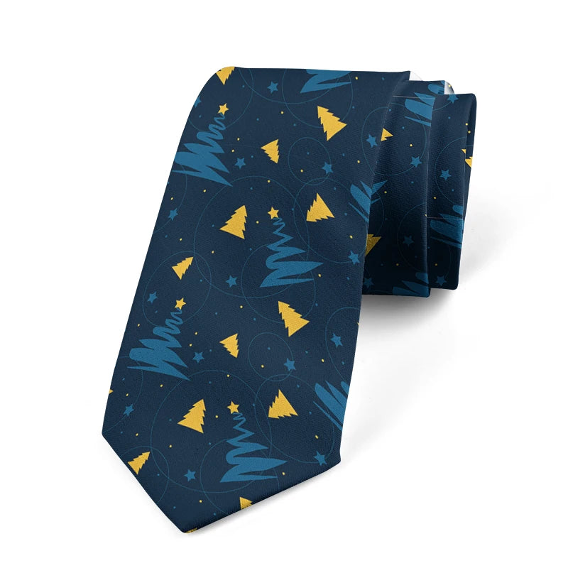 Men's Slim Fit 3D Printed Tie Flower Skull Harajuku Business Formal Qme style2