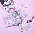 Hello Kitty Kuromi Cute 3-Fold Automatic Umbrella Dual-Purpose Sun and Rain Umbrella with UV Protection Qme 1 Manual