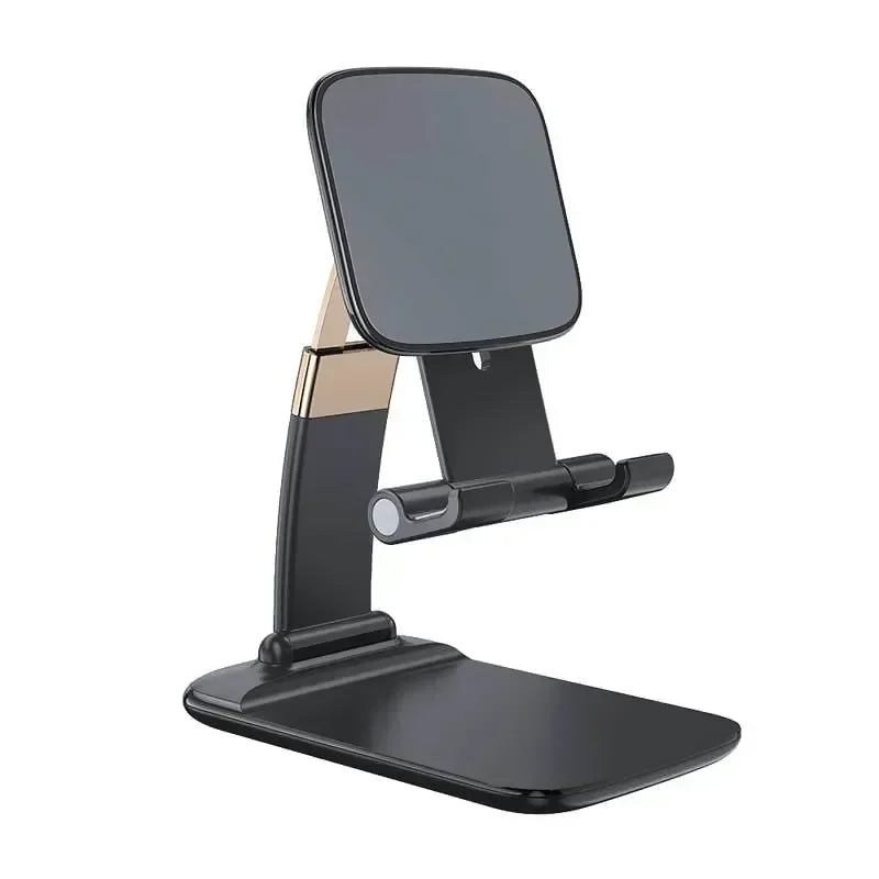 2pcs Adjustable Phone Holder Stand for IPhone 12 Pro Max Samsung Note 20 Ultra IPad Tablet Foldable Metal Holder Desk Stand Qme black