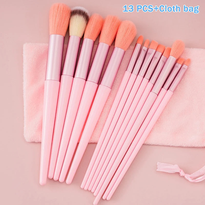 8 Fluffy Professional Makeup Brush Kabuki Eyeshadow Foundation Powder Qme A5