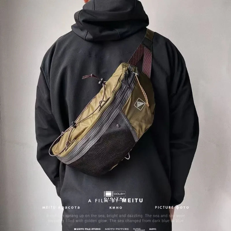 Large Capacity Men's Outdoor Breast Bag Travel Leisure Sports Qme