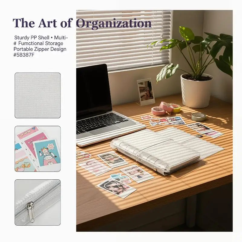 M5 A6 Diagonal PP Three Fold Loose Notebook Cover Mini Portable Qme