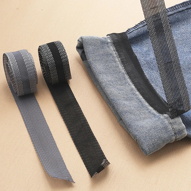2M-5M Self-Adhesive Pants Paste Iron on Pants Edge Shorten Self-Adhesive Pants Mouth Repair Paste Hem Tape for Jeans Trousers Qme