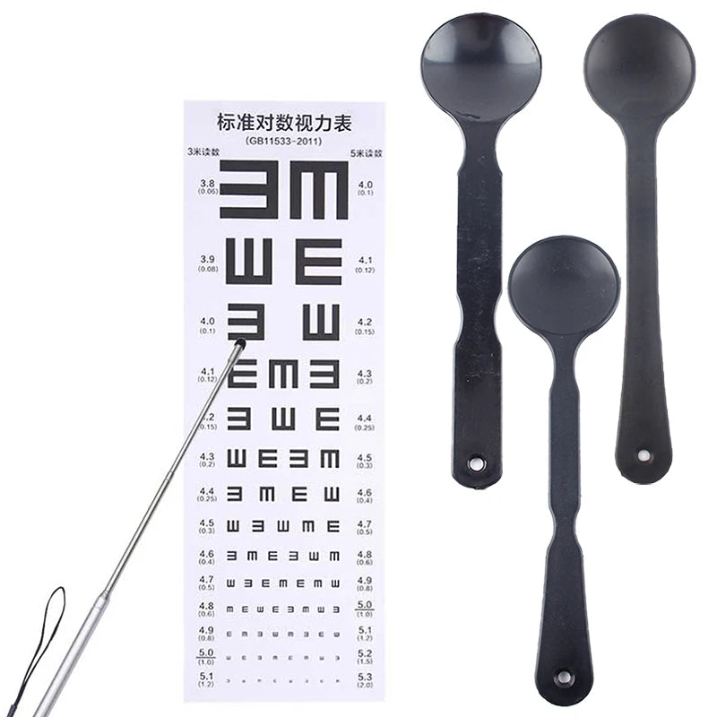 Professional Frosted Transparent Black Handheld Eye Occluder Vision Qme