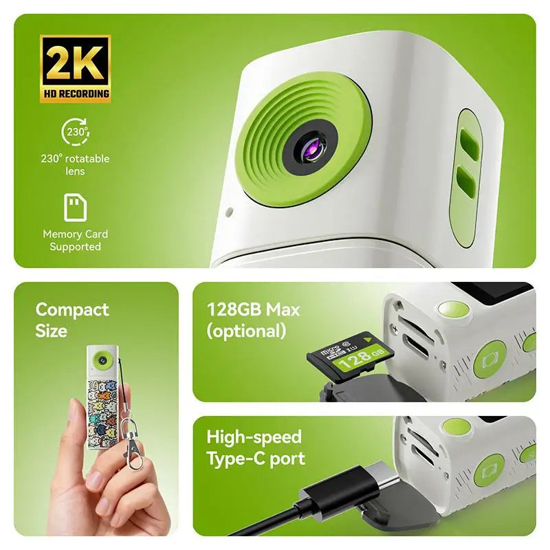 2K HD Mini Thumb Camera G10 Lipstick Portable Sports Camcorder Qme