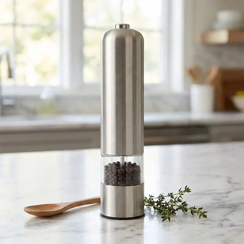 1 Stainless Steel Spice Mill Light Automatic Pepper Grinde Electric Qme