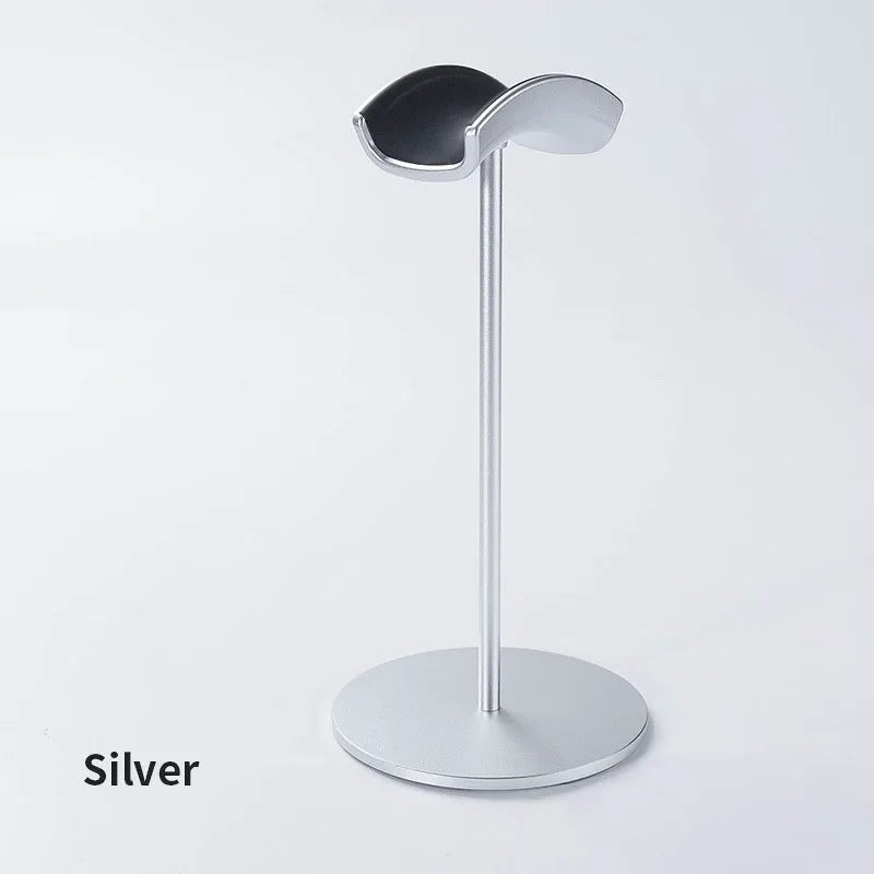 Stylish Non-Slip Aluminum Headphone Stand for Headset Holder Qme Silver
